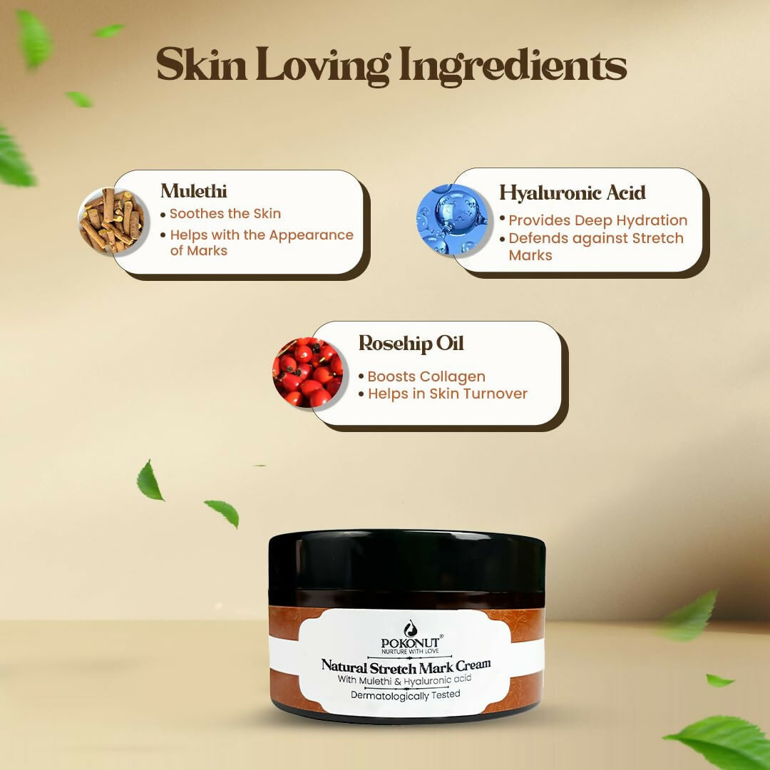 Pokonut Natural Stretch Mark Cream | Grocsy