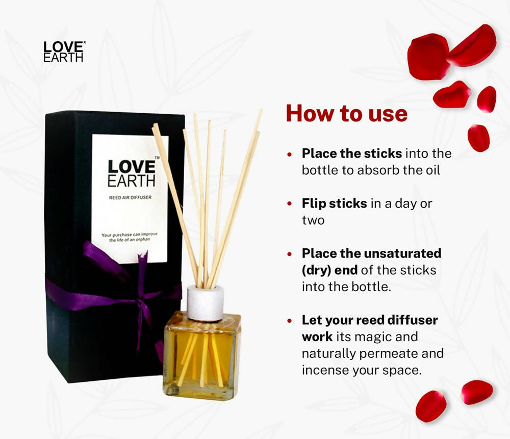 Love Earth Reed Diffuser - Rose | Grocsy