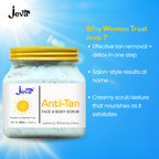 Jeva Anti-Tan Detox Scrub - Skin Brightening & Tan Removal Gel | Grocsy