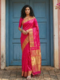 Shree Shyam Fashion Pink Silk Blend Saree | Grocsy