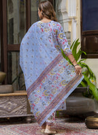 Vegaa Fashion Off-White Cotton Kota Checks Salwar Suit | Grocsy