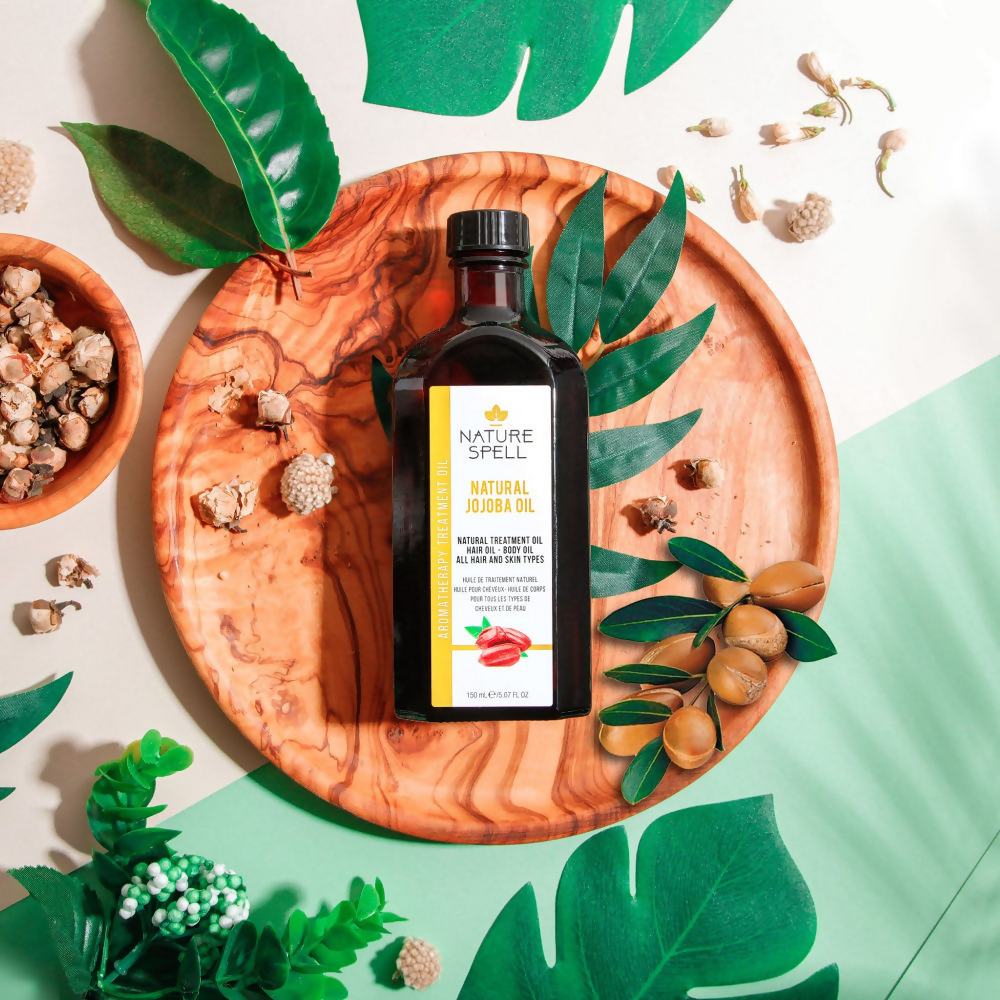 Nature Spell Jojoba Oil For Hair & Skin | Grocsy