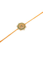 Designer kundan Rakhi - Ruby Raang | Grocsy