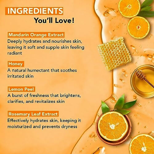 Botanic Hearth Mandarin Orange & Honey Body Wash with Lemon Peel Extract For a Radiant Glow | Grocsy