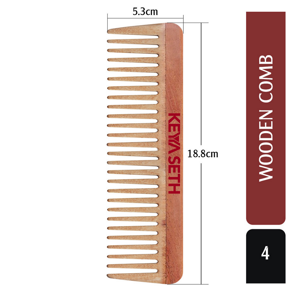 Keya Seth Neem Wooden Comb Wide Tooth | Grocsy