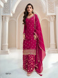 Vastranavya Exquisite Pink Heavy Chinon with Embroidered & Sequins Work Salwar Suits | Grocsy