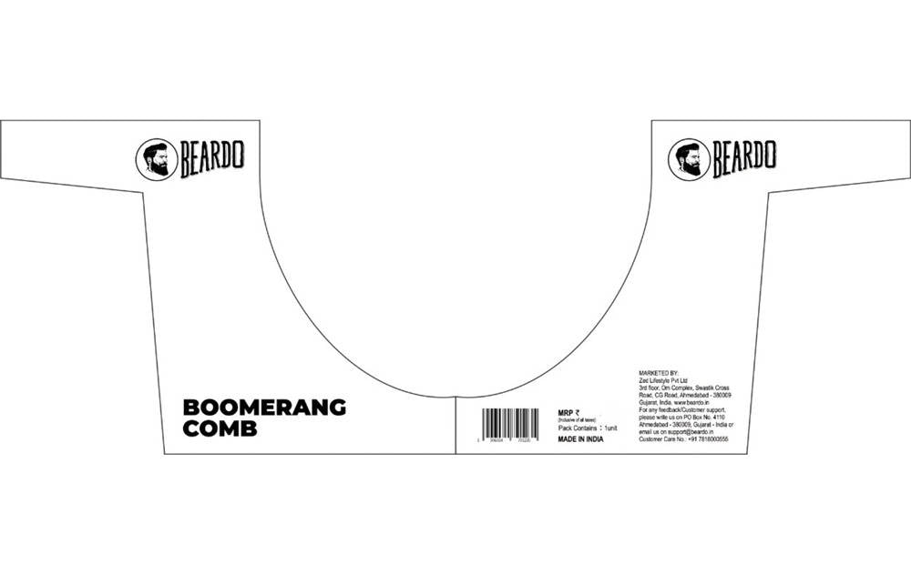 Beardo Boomerang Comb Shaping Tool | Grocsy