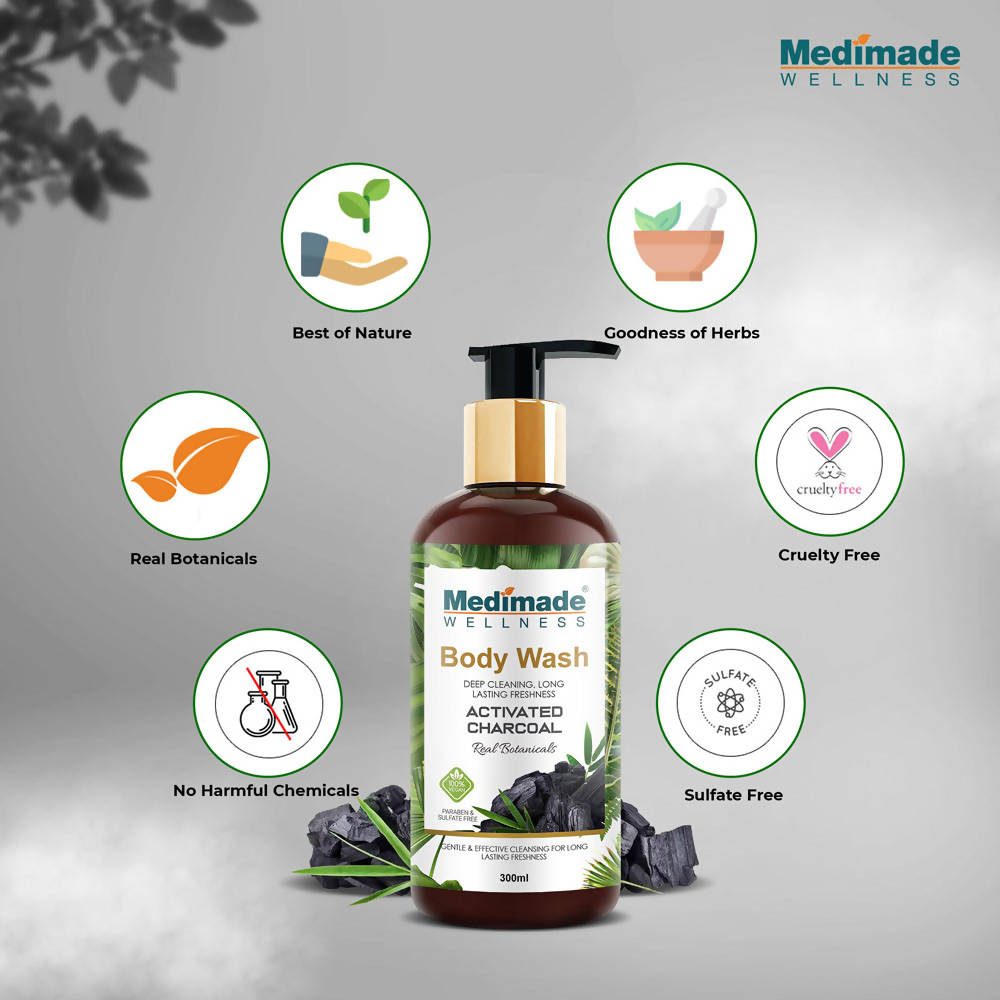 Medimade Wellness Activated Charcoal Body Wash | Grocsy