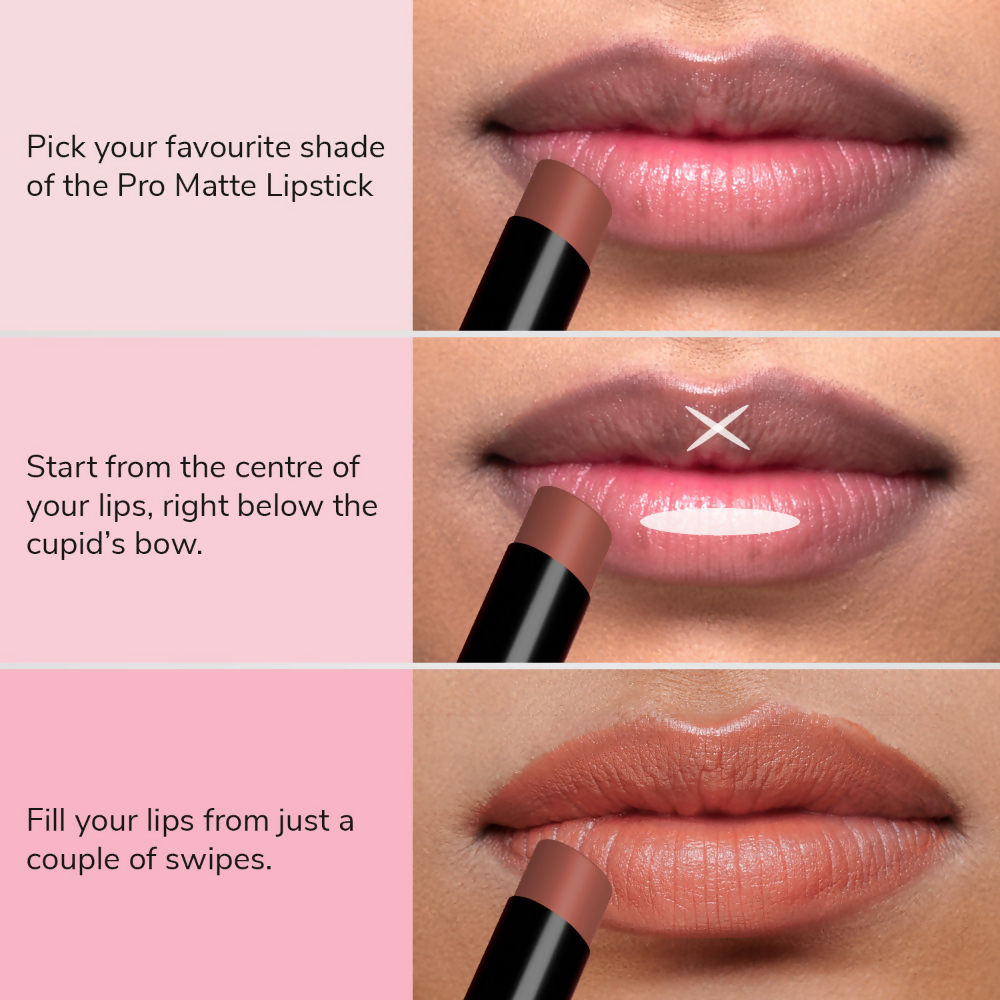 Mila Beaute Pro Matte Long Lasting Creamy Matte Finish Lipstick - Rekha | Grocsy