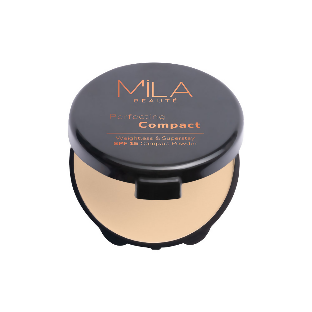 Mila Beaute Superstay Natural Matte Finish Perfecting Compact Powder with SPF 15 - True Beige | Grocsy