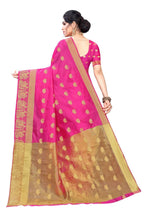 Vamika Banarasi Jacquard Weaving Pink Saree | Grocsy
