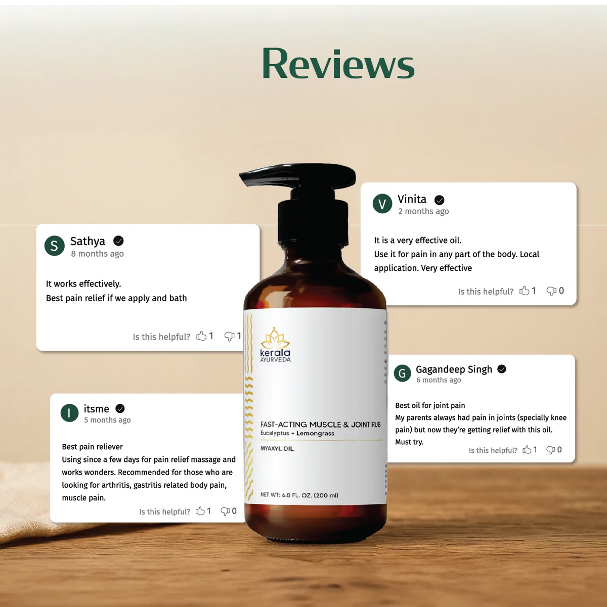 Kerala Ayurveda USA Fast-Acting Muscle & Joint Rub - Myaxyl Oil | Grocsy