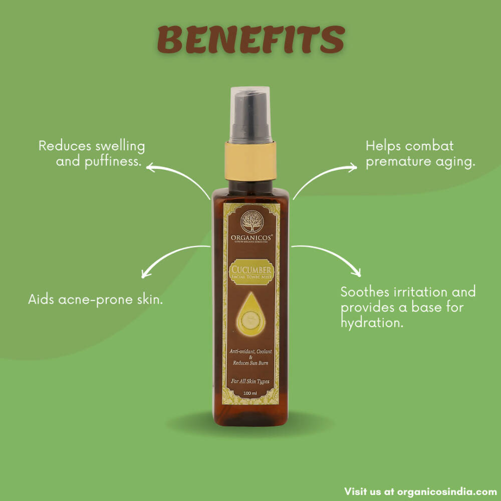 Organicos Cucumber Facial Tonic Mist | Grocsy