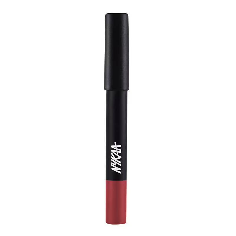 Nykaa Matte-Illicious Lip Crayon Lipstick - Kiss N Tell 06 | Grocsy