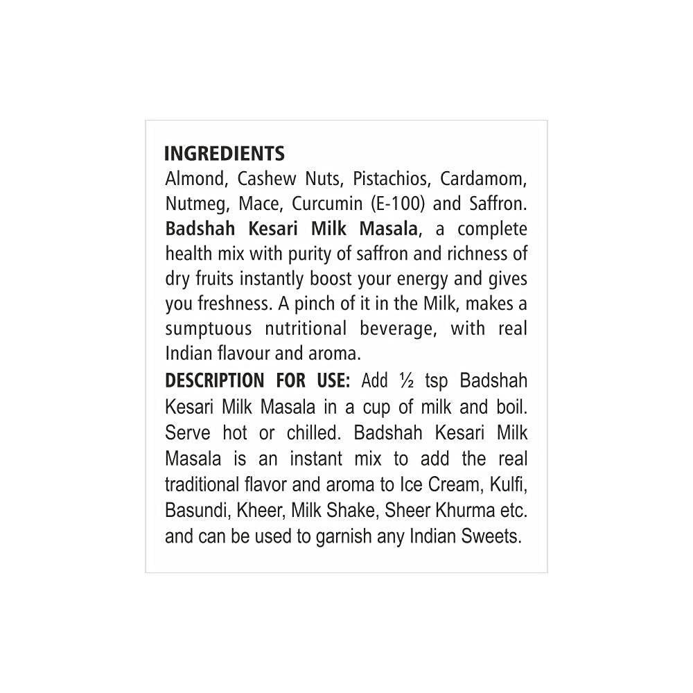 Badshah Kesari Milk Masala Powder | Grocsy