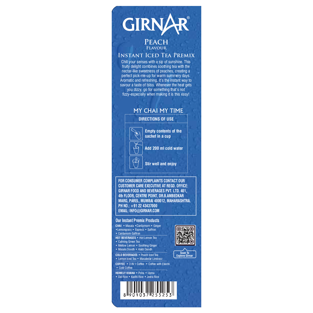 Girnar Peach Iced Tea | Grocsy