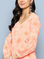 Yufta Peach Maxi Dress | Grocsy