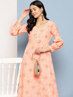Yufta Peach Maxi Dress | Grocsy