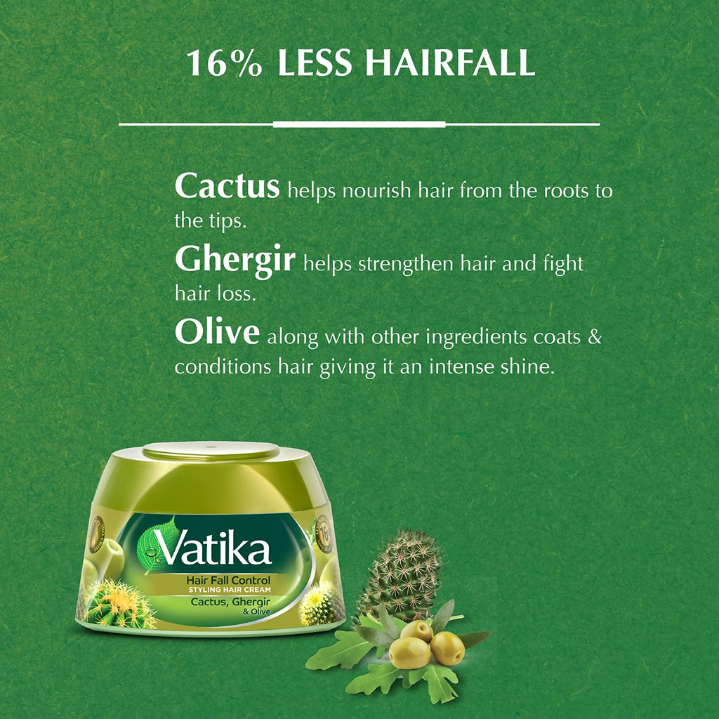 Dabur Vatika Naturals Hair Fall Control Styling Hair Cream | Grocsy