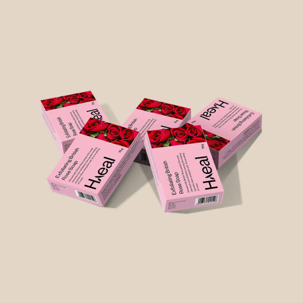Haeal Exfoliating British Rose Soap | Grocsy