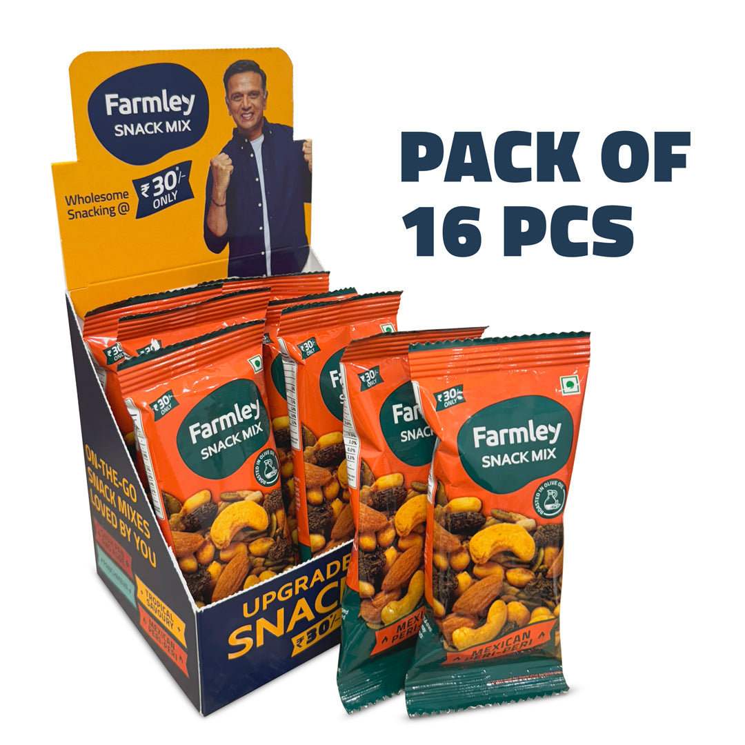 Farmley Mexican Peri Peri Snack Mix - Pack of 16 | Grocsy