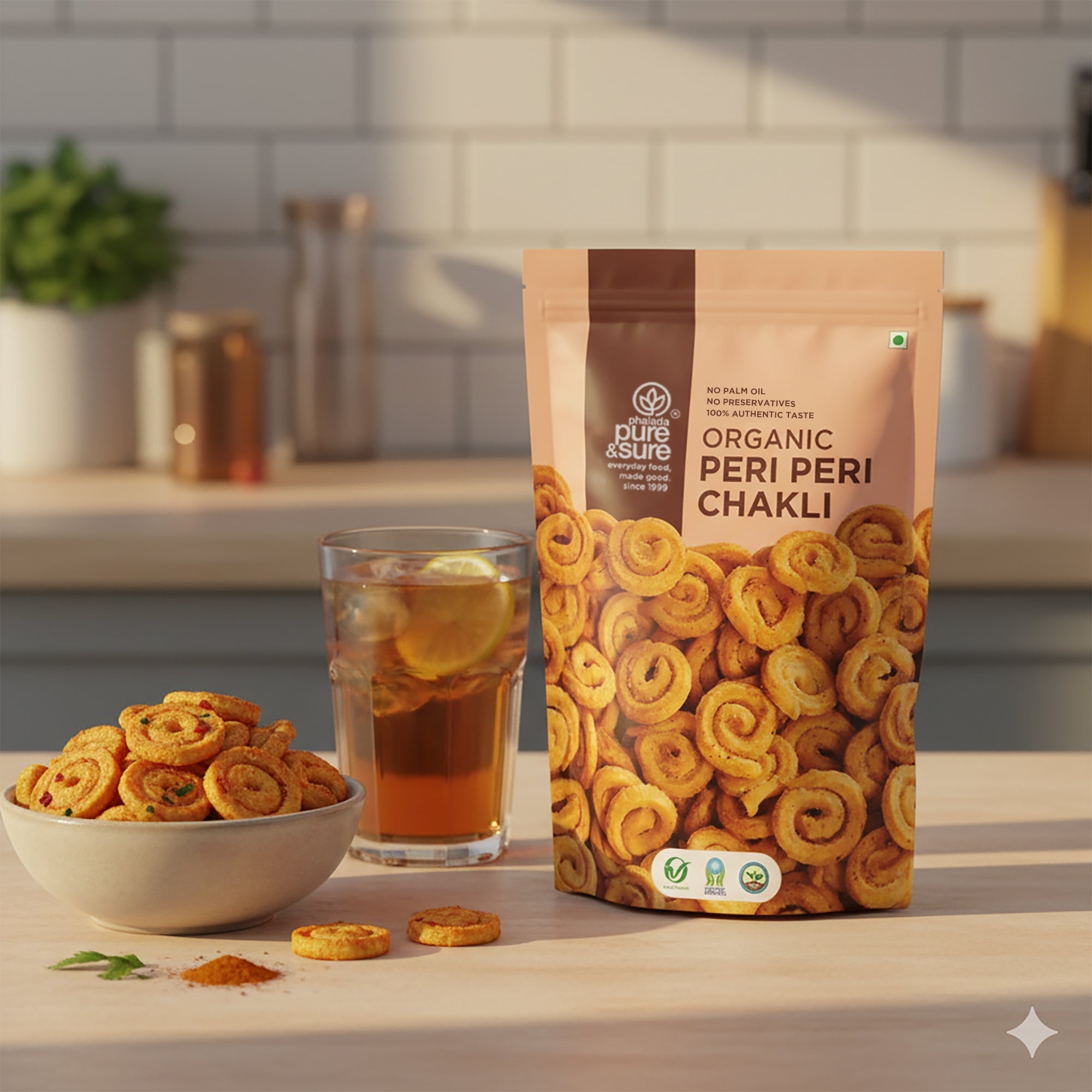 Pure & Sure Organic Peri Peri Chakli | Grocsy