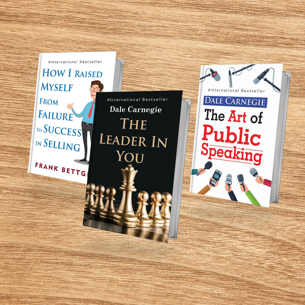 Personality Development for Business Management Books Set of 3| Success In Selling, Leaders, The Art of Public Speaking | Grocsy