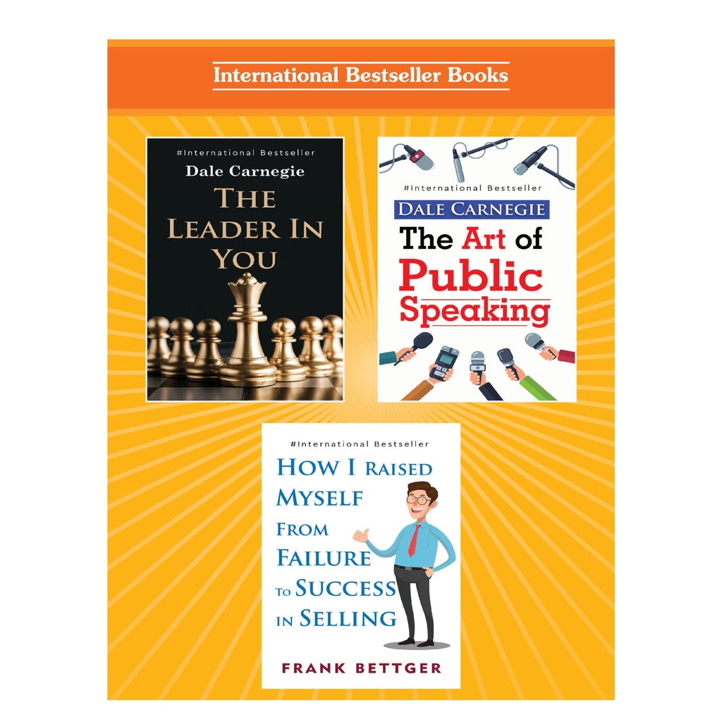 Personality Development for Business Management Books Set of 3| Success In Selling, Leaders, The Art of Public Speaking | Grocsy
