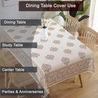 Urbano Homz Table Cloth for 6 Seater Dining Table - Cream | Grocsy