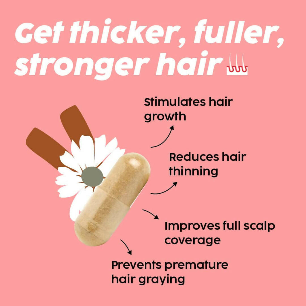 PLIX The Plant Fix Hair Care Women Capsules with Bhringraj | Grocsy