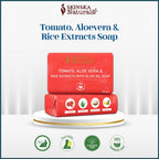 Skinska Natural Tomato, Aloe Vera & Rice Extracts With Olive Oil Soap | Grocsy