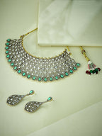 Nuyug 22k Gold-Plated Zircon Choker Set | Grocsy