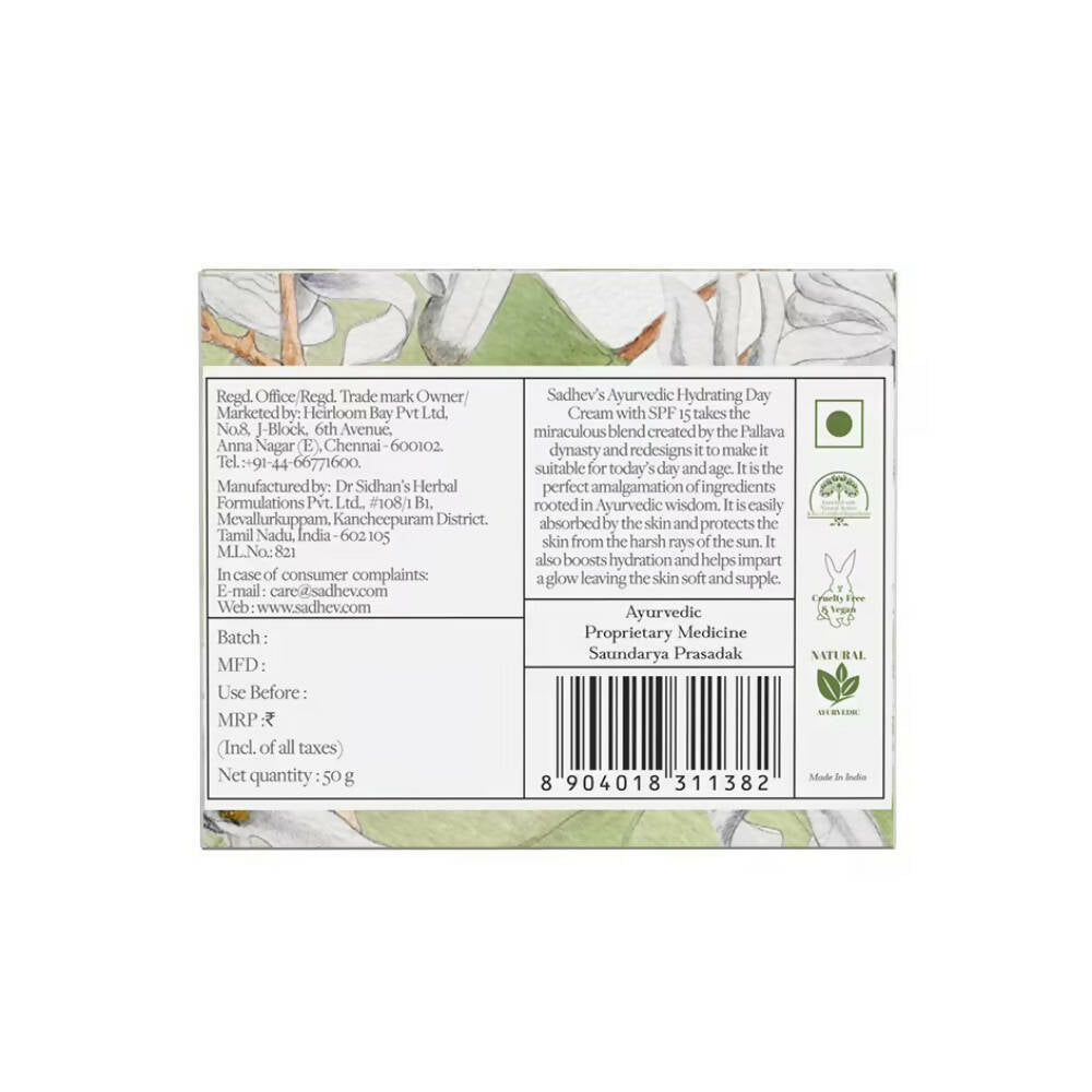 Sadhev Ayurvedic Hydrating Day Cream SPF 15 | Grocsy