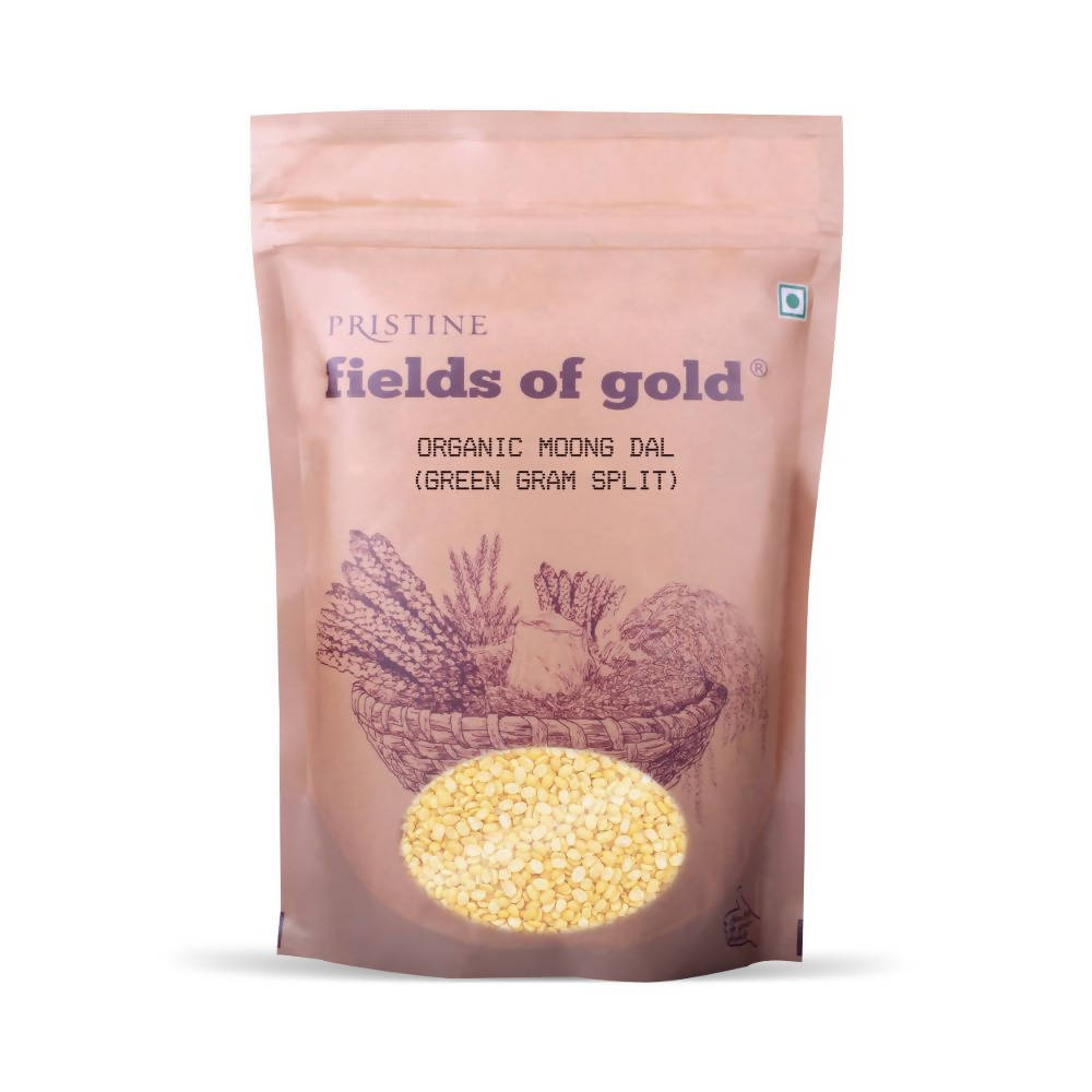 Pristine Fields of Gold - Organic Moong Dal (Green Gram Split) | Grocsy