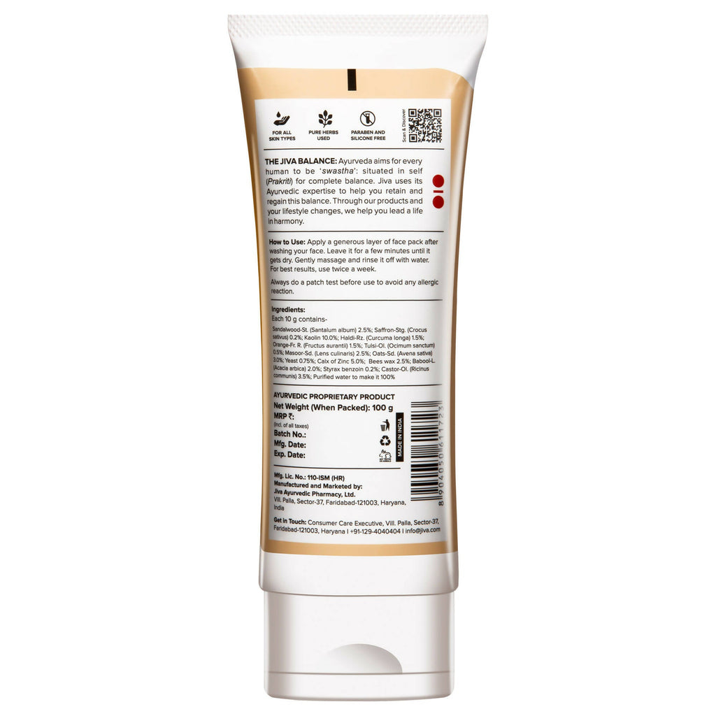 Jiva Ayurveda Kesar Ubtan Face Pack | Grocsy