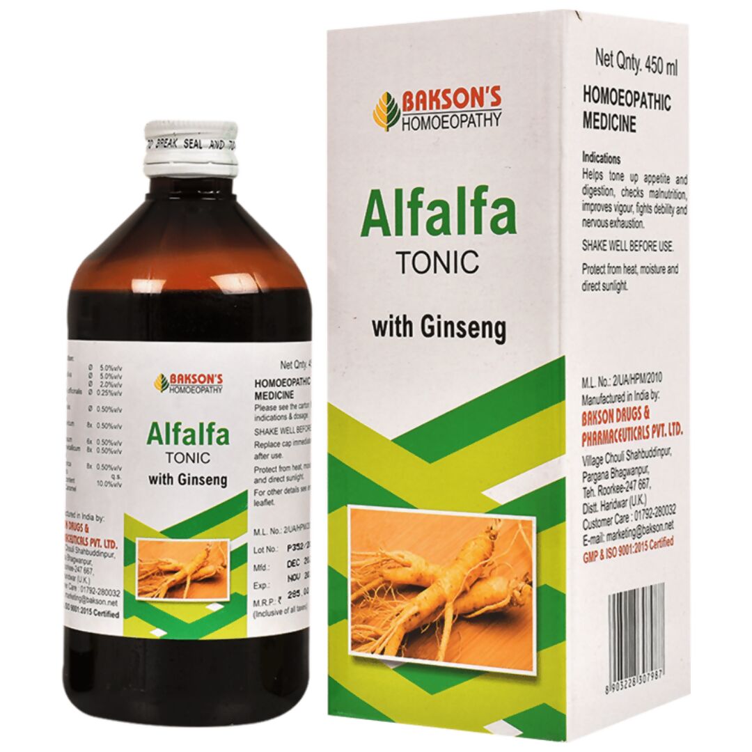 Bakson's Homeopathy Alfalfa Tonic with Ginseng | Grocsy