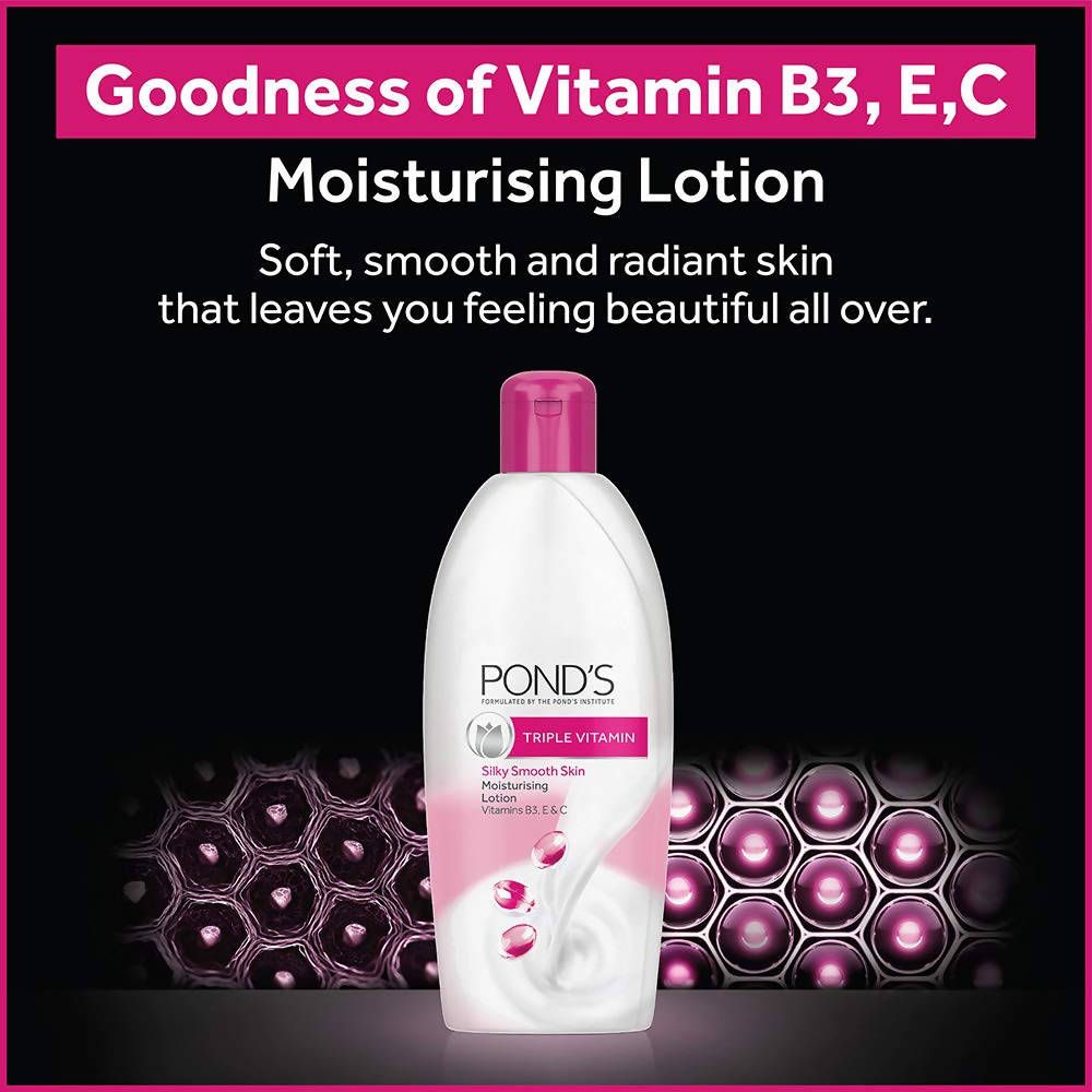 Ponds Triple Vitamin Silky Smooth Skin Moisturising Lotion | Grocsy