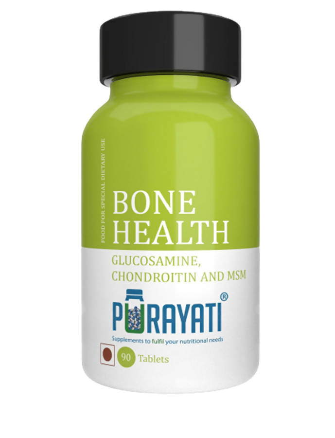 Purayati Bone Health Glucosamine Chondroitin and MSM Tablets | Grocsy