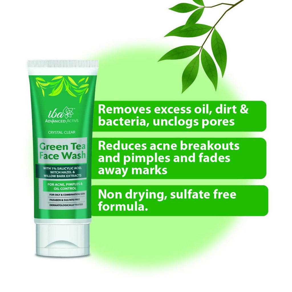 Iba Advanced Activs Crystal Clear Green Tea Face Wash | Grocsy