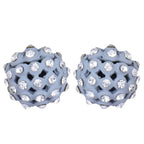 Trendoo Jewelry Gold-Polished Stylish Fancy Grey Studs