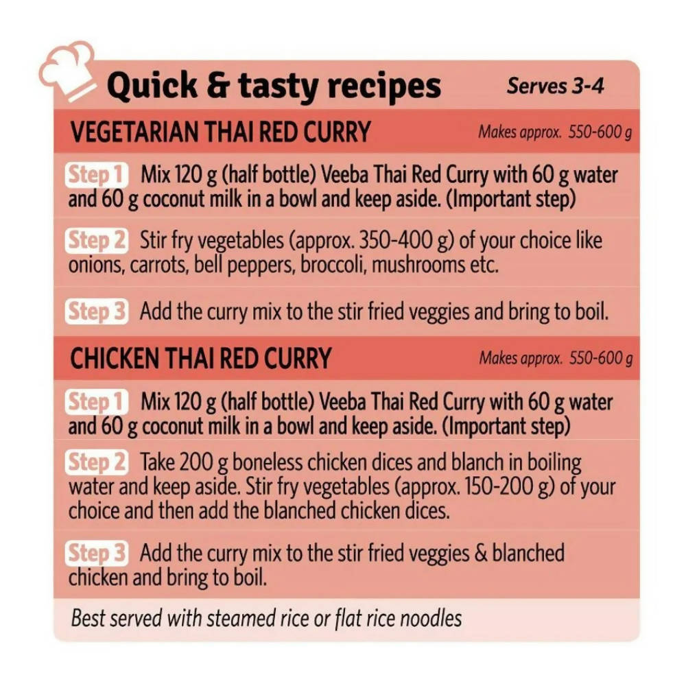 Veeba Chef Thai Red Curry | Grocsy