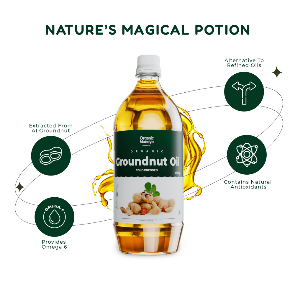 Organic Mandya Cold Pressed - Groundnut Oil | Grocsy