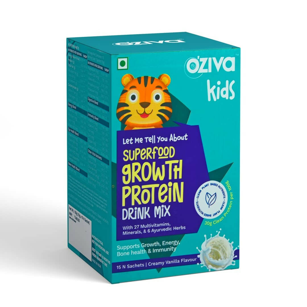 OZiva Kids Superfood Growth Protein Drink Mix | Grocsy