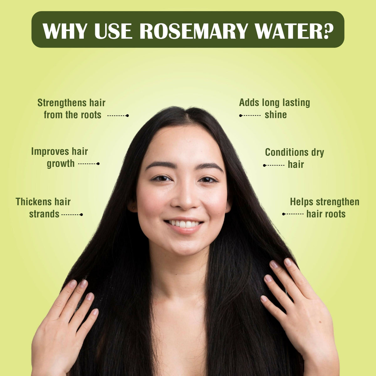 Myherb Rosemary Water Hair Spray For Regrowth, Helps Reduce Hairfall, Strengthens Hair | Grocsy