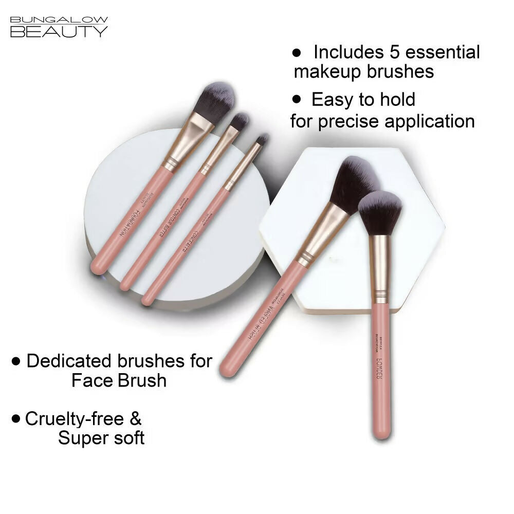 BUNGALOW BEAUTY Face powder Brush Set | Grocsy