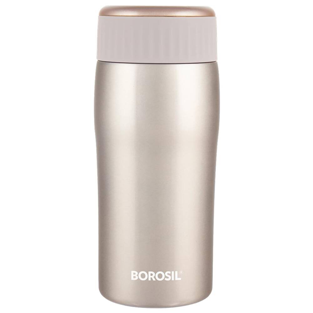 Borosil Cosmic Insulated Water Bottle Tumbler - 320ml (Gold) | Grocsy