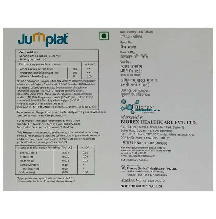 Biorex Jumplat Tablets | Grocsy