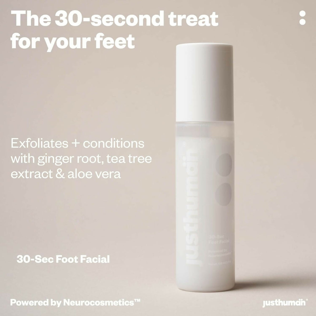 JustHuman 30 Sec Foot Facial Lotion For Remove Dead Skin & Instant Exfoliation | Grocsy