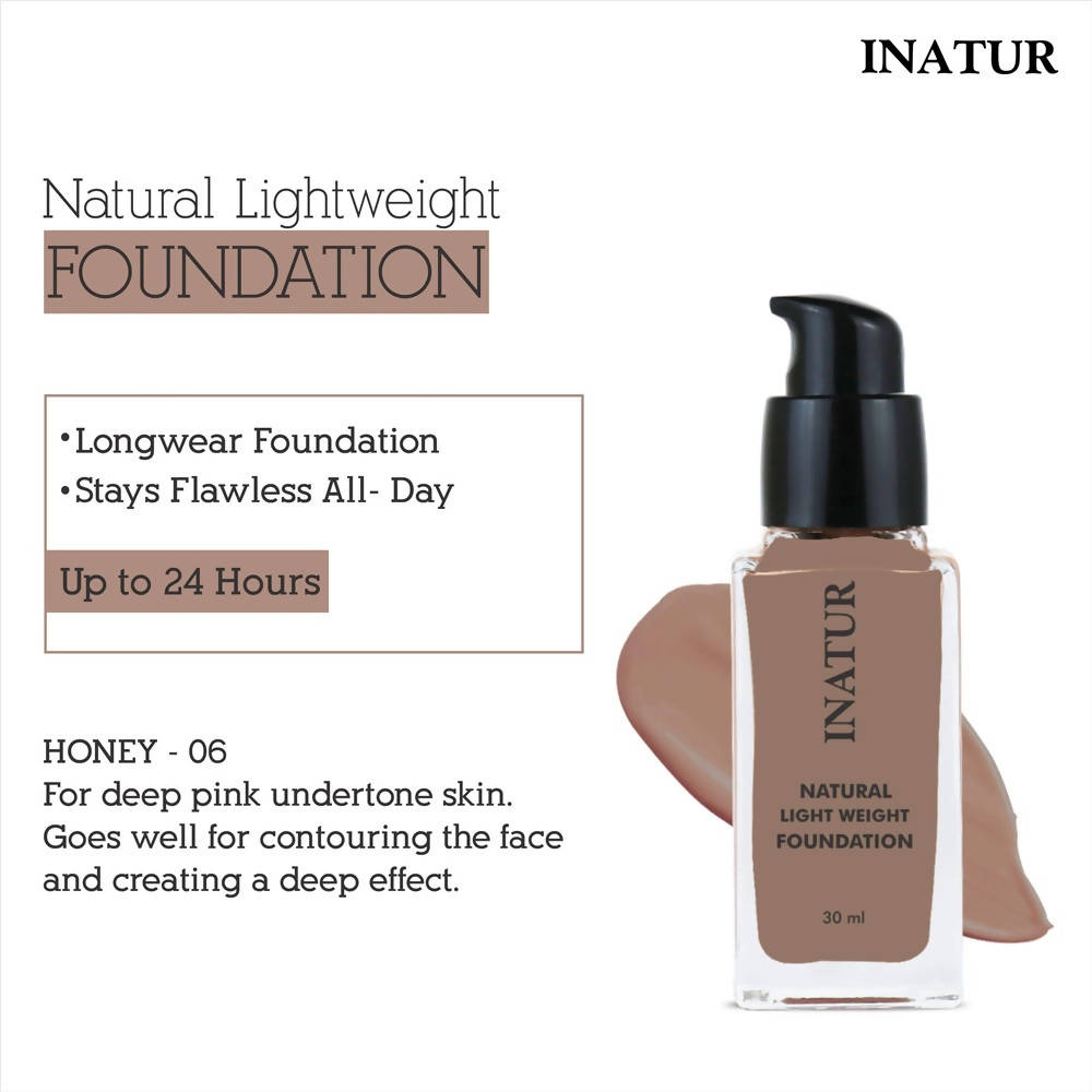 Inatur Natural Light Weight Foundation - Honey | Grocsy