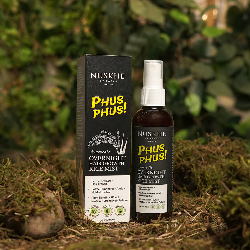 Nuskhe By Paras Ayurvedic Overnight Hair Growth Rice Mist | Grocsy